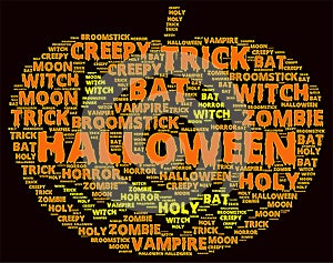 Halloween word cloud