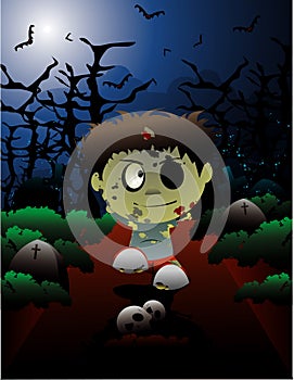 Halloween zombi vector