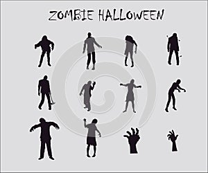 Halloween Zombie Pack Design Vector