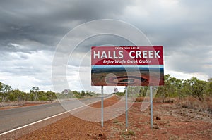 Halls Creek Sign - Australia photo