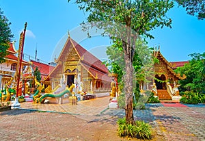 The halls of Wat Phra Singh, Chiang Rai, Thailand