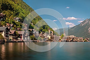 Hallstatt, Austria - The Lake View of the Historic Town of Hallstatt UNESCO World Heritage