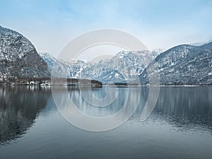 Hallstatt austria landscape apls moutain winter season snow