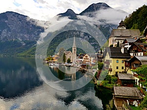 Hallstatt, its town and its mountains