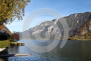 Hallstatt lake in Autumn