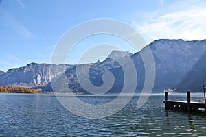 Hallstatt lake in Autumn