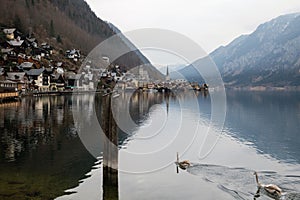 Hallstatt - lakeside town in the Alps, Austria