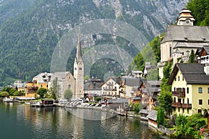 Hallstatt mountain village in the Salzburgerland