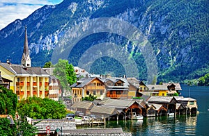 Hallstatt in mountains Alps Austria scenic landscape