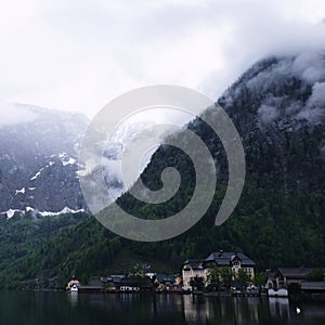 Hallstatt in a rainy day