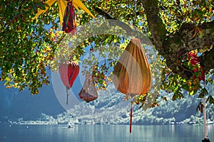 HALLSTATT, SALZKAMMERGUT/AUSTRIA - SEPTEMBER 14 : Chinese Lante