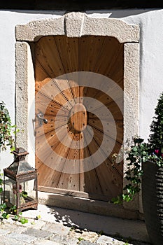 HALLSTATT, SALZKAMMERGUT/AUSTRIA - SEPTEMBER 14 : Ornate Wooden