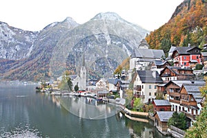 Hallstatt town in Autumn