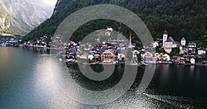 Hallstatt village Austria Aerial view