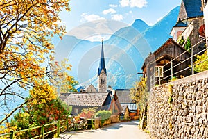 Hallstatt village in Austrian Alps