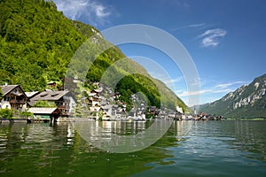 Hallstatt, a village in Salzkammergut, Austria