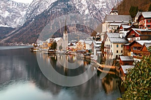 Hallstatt at winter morning