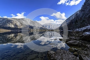Mountain lake in the Alps.