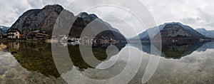 Hallstatter see lake with Hallstatt village, Austria