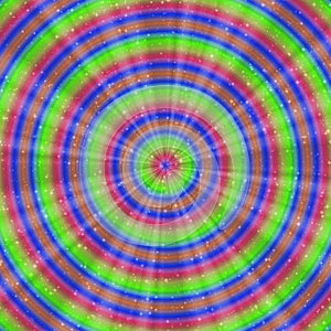 Hallucination circle with many color