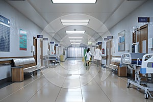 Hallway the emergency room and outpatient hospital