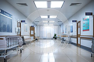 Hallway the emergency room and outpatient hospital photo