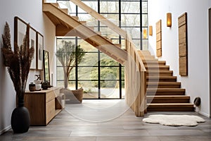 Hallway and entrance. Modern home entrance. interior of modern entrance hall.