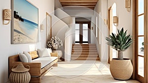 Hallway and entrance. Modern home entrance. interior of modern entrance hall.