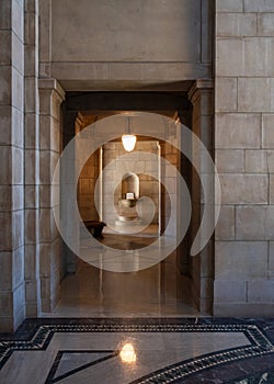 Hallway Leading to Drinking Fountain in Nebraska State Capitol