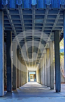 The hallway of Mcgill Hall, UCSD