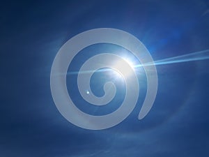 Halo sun sky
