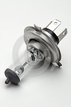 Halogen bulb for a car on a white background