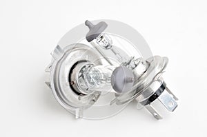 Halogen bulb for a car on a white background