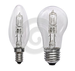 Halogen bulb. Isolated image photo