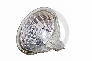 Halogen bulb in plastic housing. Accessories for illuminating the space in the household