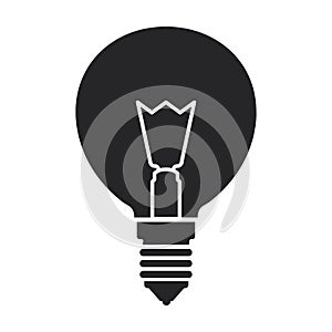 Halogen bulb vector icon. Black vector icon isolated on white background halogen bulb.