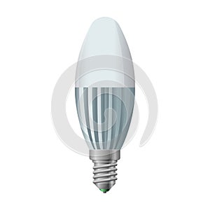 Halogen bulb vector icon. Realistic vector icon isolated on white background halogen bulb.