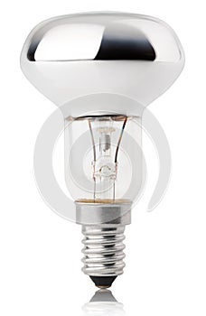 Halogen bulb on white