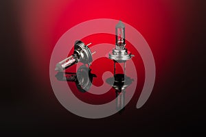 Halogen car headlight bulb H7 or H4