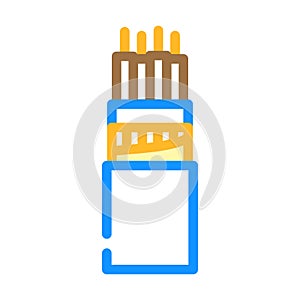 halogen free flame retardant cable color icon vector illustration