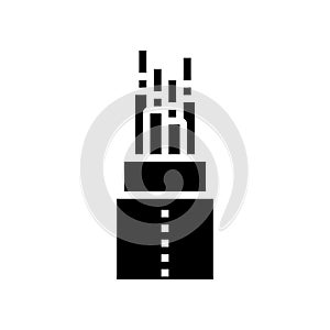 halogen free flame retardant cable glyph icon vector illustration