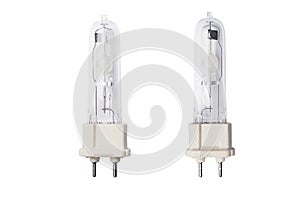 Halogen lamp or halogen metal halide lamp is a type of high-intensity discharge isolated on white background .with clipping path