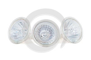 Halogen lamps on white background
