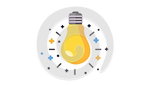 Halogen lightbulb icon. Light bulb sign. Electricity and idea symbol. Icon on white background. Flat vector illustration.