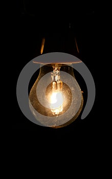 Halogen Savings Light Bulb in the Dark