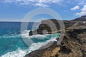 Halona Blow Hole Beach on Oahu, Hawaii photo