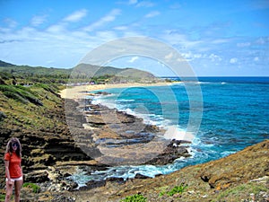 Halona Blowhole Point on Oahu, Hawaii