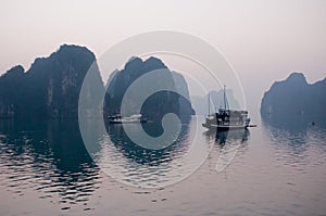 Halong Bay boat in Vietnam