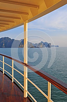 Halong Bay Cruise Ship Sunset, Vietnam