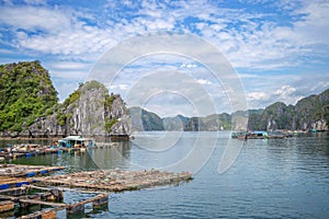 Halong Bay floating village Vietnam